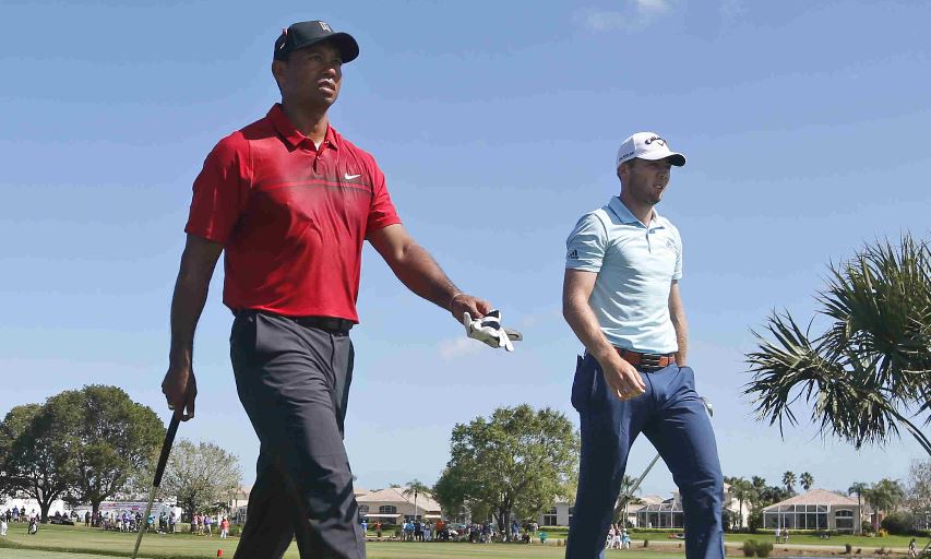 Tiger Woods and Sam Burns