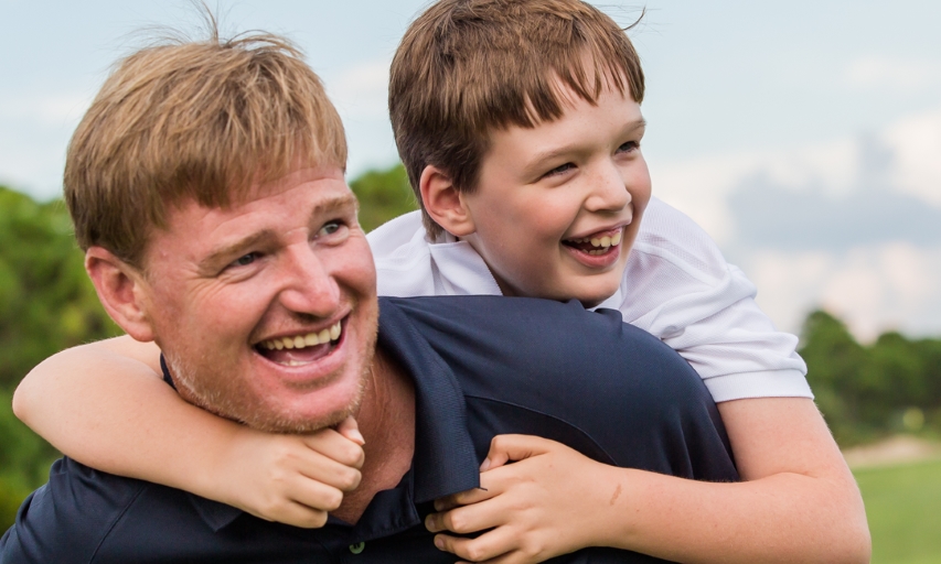 Ernie Els and his son Ben