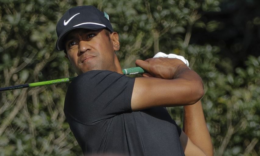 Tony Finau at the 2018 Masters