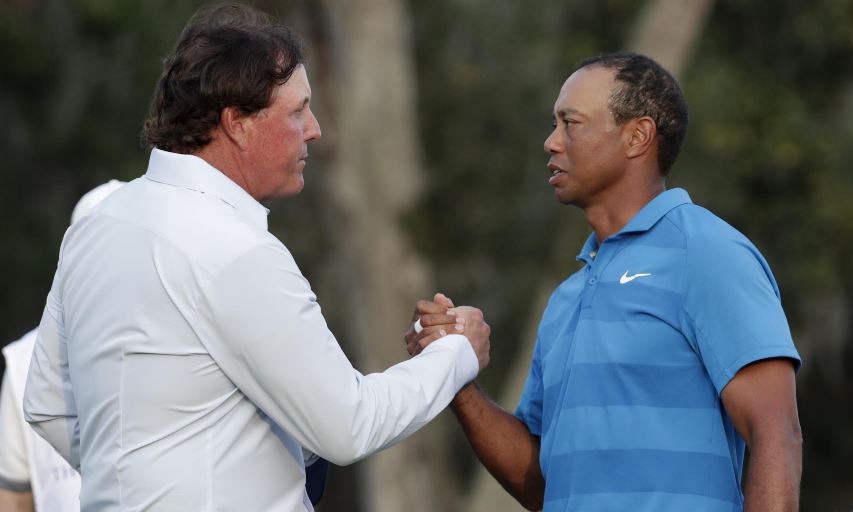 Phil Mickelson and Tiger Woods