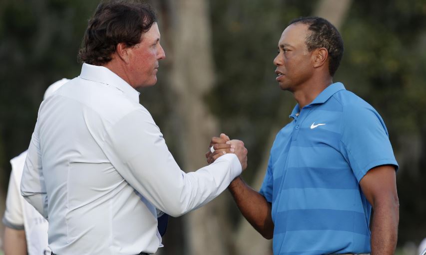 Phil Mickelson and Tiger Woods