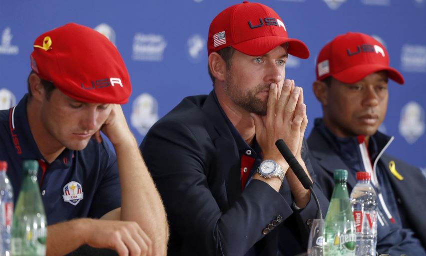 Bryson Dechambeau, Webb Simpson, and Tiger Woods