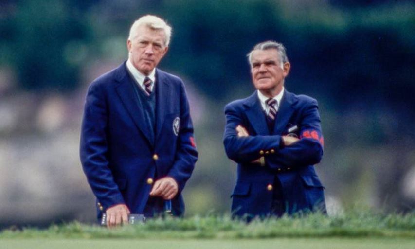 Jim Hand (R), Seen Here At The 1982 U.S. Open With Ed Marshall, Served As A Rules Official At Many USGA Championships. (Photo/USGA Archives) Jim Hand