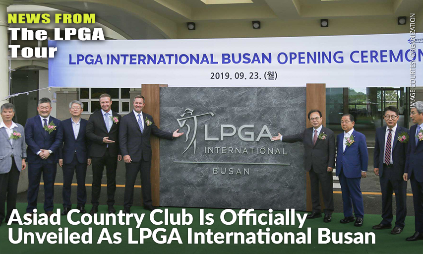 Asiad Country Club Was Reborn As LPGA International Busan In Busan Metropolitan City, Republic Of Korea. (From Left) Dignitaries Who Attended The Unveiling Ceremony Were: Hee Hwan Park (Samhan Construction Auditor), Sean Pyun (the LPGA's Chief Business Officer, Asia), Bae Kyung Kim (Chief of Culture & Sports, Busan Metroplitan City), Wolfgang Hacker (Head of Brand Management, BMW Korea), LPGA Commissioner Mike Whan, Keo-Don Oh (Busan Metropolitan City's Mayor), Won Yang Park (Chairman of Sammi Construction), Kyu Tae Hwang (LPGA International Busan CEO), Vice President Dong Kwon Jang (Vice President of Kolon Global).