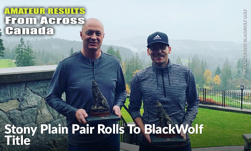 This Year's Winners Of The BlackWolf Golf Match Play Championship Were Jeff Murdoch (Left) and Blaine Kruger Who Represented The Stony Plain Golf Course. They Took The Gross Title With A 7-And-6 Win.