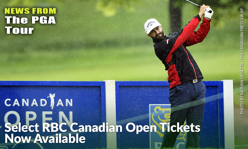 Adam Hadwin Hits His Tee Shot On The 18th Hole During The Pro-Am At The 2019 Canadian Open. Adam Hadwin