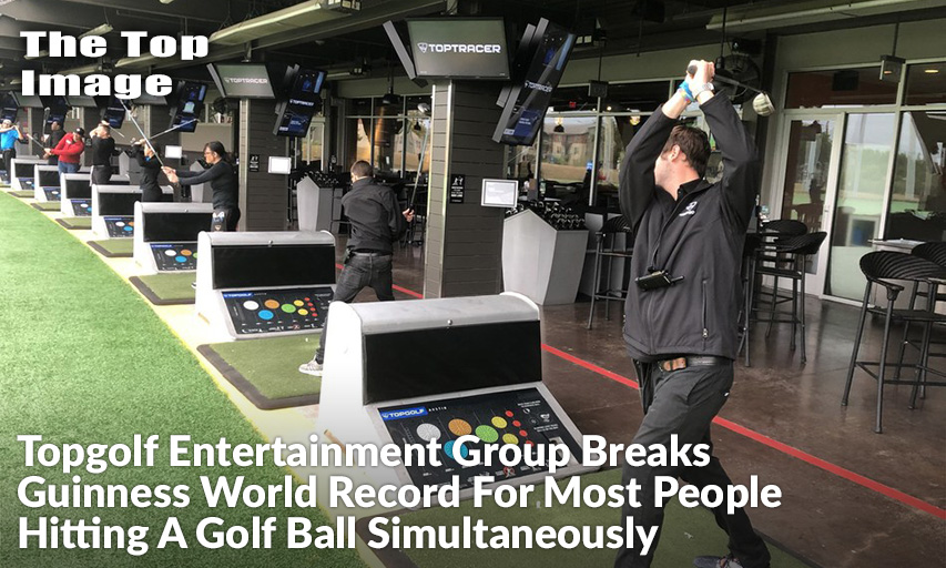 Associates At Topgolf In Austin, TX, Participating In The Record-Breaking Attempt.