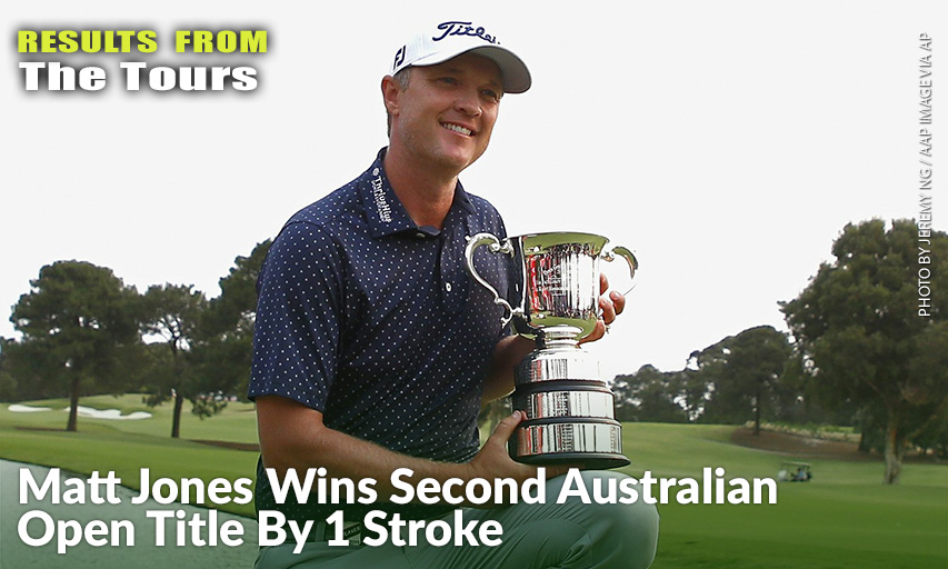 Matt Jones Poses With The Stonehaven Cup After Winning The Australian Open.