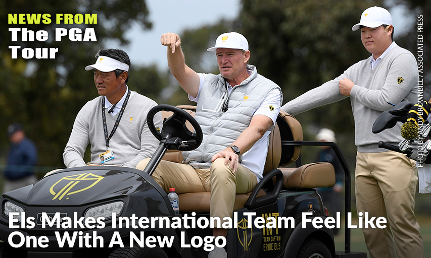 International Assistant Captain K.J. Choi, Captain Ernie Els, And Player Sungjae Im Talk During A Practice Session Ahead Of The Presidents Cup.