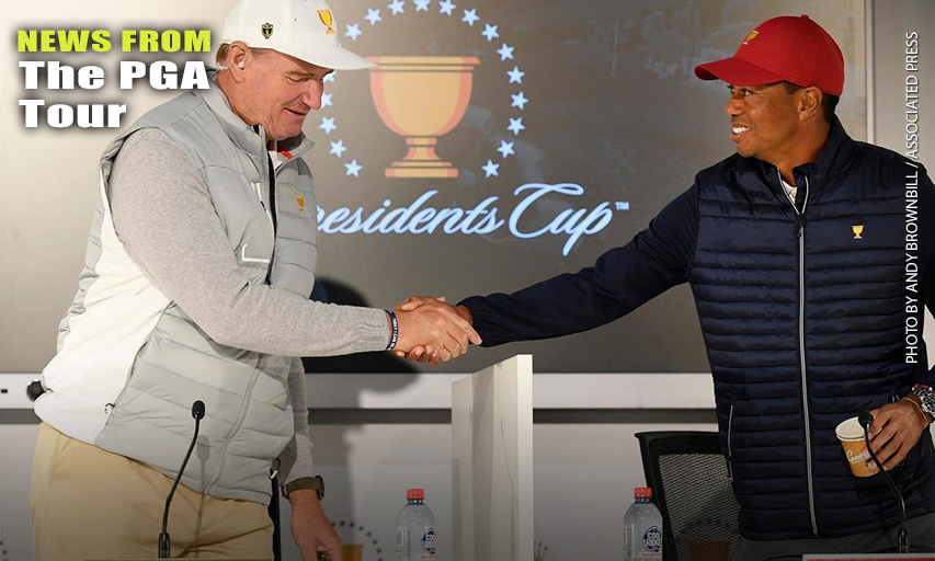 Ernie Els and Tiger Woods