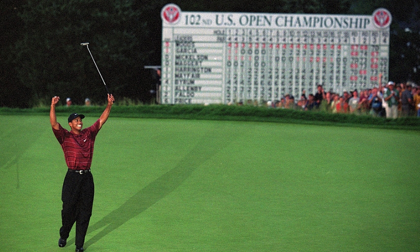 Tiger Woods winning the 2002 U.S. Open