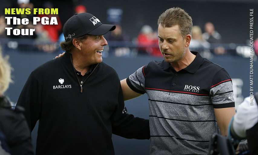 Phil Mickelson and Henrik Stenson at the 2016 British Open