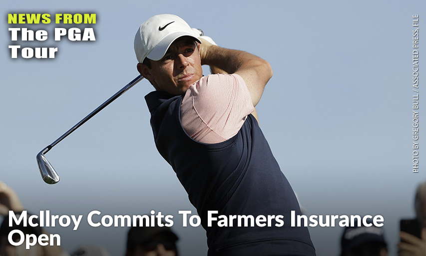 Rory McIlroy Watches His Tee Shot On The Second Hole Of The South Course At Torrey Pines Golf Course During The Final Round Of The 2019 Farmers Insurance Open. Rory McIlroy