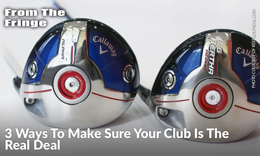 You Have To Look Closely At These Callaway Drivers To See The Very Subtle Differences Between The Two. Notice The Different Screws Used To Connect The Shaft And The Head? How About The Slight Difference In The Center Weight? In This Picture, The Real Product Is On The Left, And The Club On The Right Is Counterfeit.