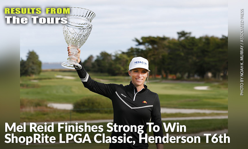 Mel Reid Celebrates After Winning The ShopRite LPGA Classic. Mel Reid