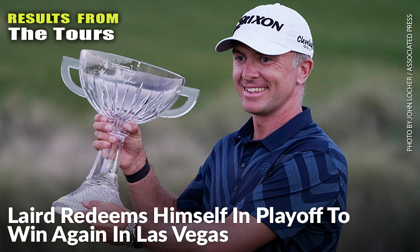 Martin Laird Holds The Trophy After Winning The Shriners Hospitals for Children Open. Martin Laird