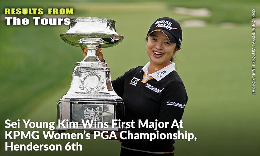 Sei Young Kim Holds The Trophy After Winning The KPMG Women's PGA Championship. Sei Young Kim