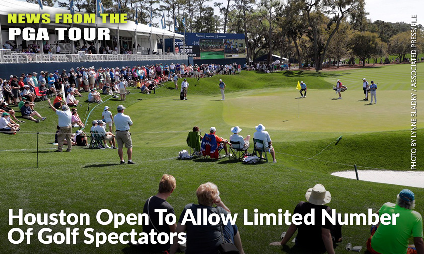 A Sparse Crowd Sits Around The 18th Green, During The First Round Of THE PLAYERS Championship.