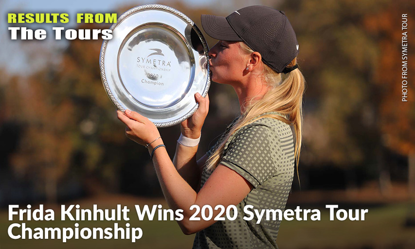 Frida Kinhult Kisses The Symetra Tour Championship Trophy After Winning. Frida Kinhult