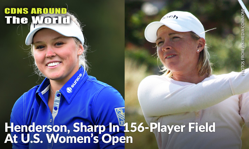 Brooke Henderson and Alena Sharp Brooke Henderson and Alena Sharp
