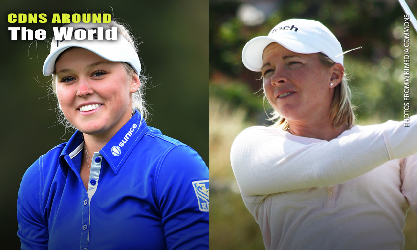 Brooke Henderson and Alena Sharp