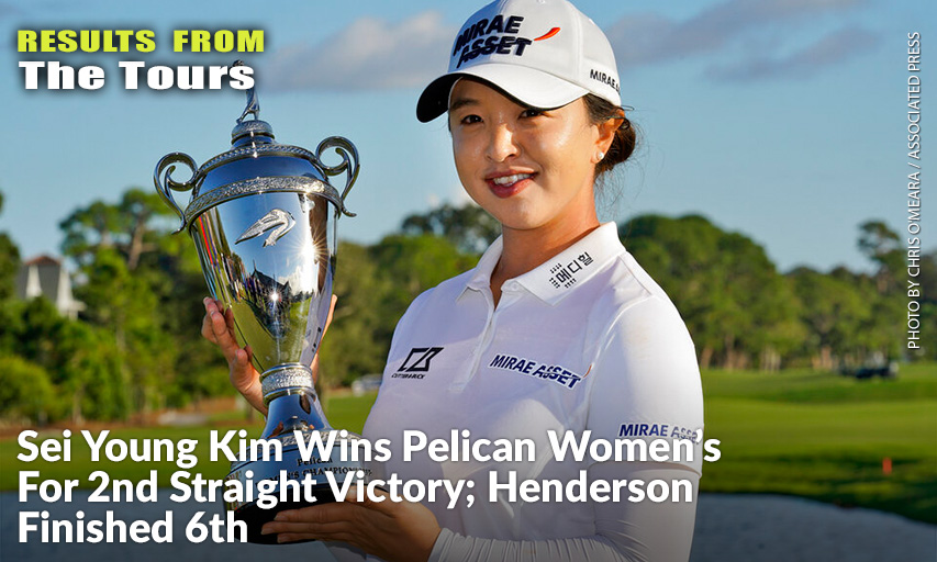 Sei Young Kim Holds The Trophy After Winning The LPGA Pelican Women's Championship. Sei Young Kim