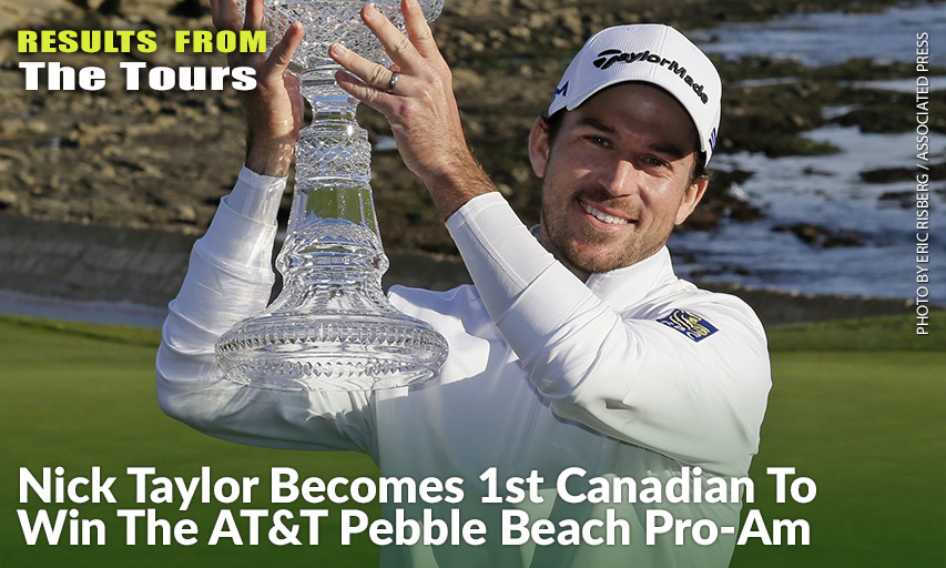 Canadian Nick Taylor (-19) Shoots A Two-Under 70 To Win The 2020 AT&T Pebble Beach Pro-Am. He Becomes The First Canadian To Ever Win The event. Nick Taylor