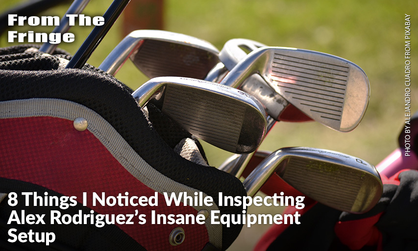 Though Not Pictured Above, Rodriguez’s Random Hodgepodge Of Equipment Was A Head-scratcher. golf clubs