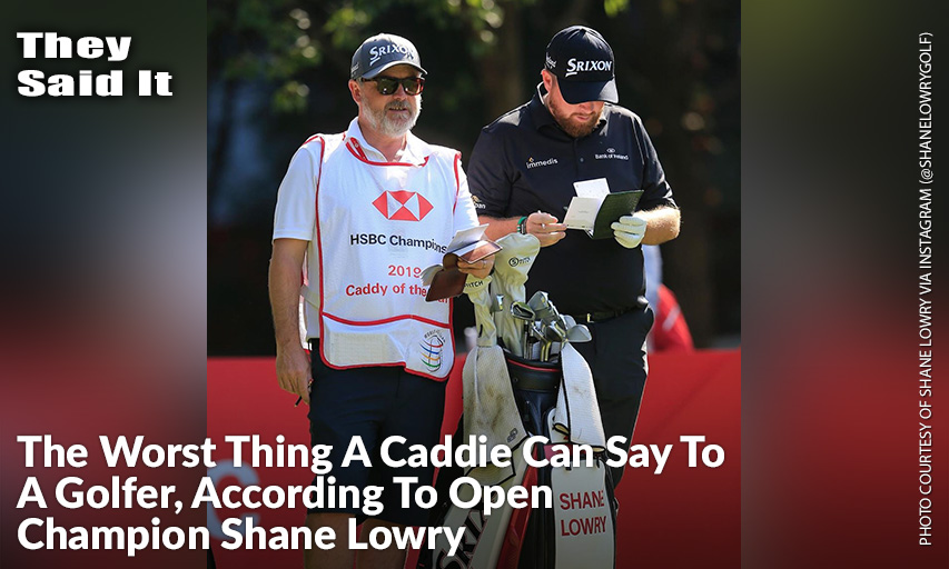 Shane Lowry and caddie Bo Martin