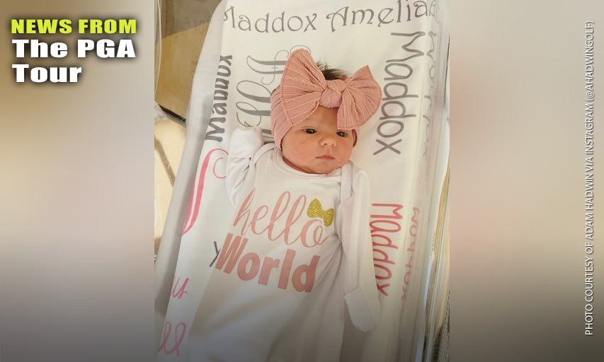 Adam Hadwin's new baby daughter
