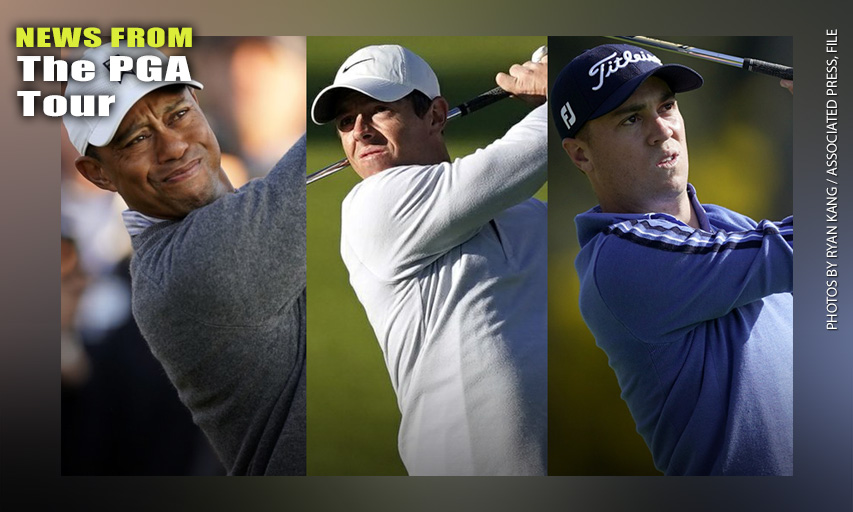 Tiger Woods, Rory McIlroy, Justin Thomas