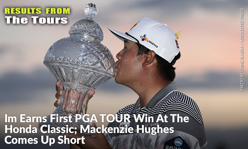 Sungjae Im Kisses The Trophy After Winning The Honda Classic. Sungjae Im