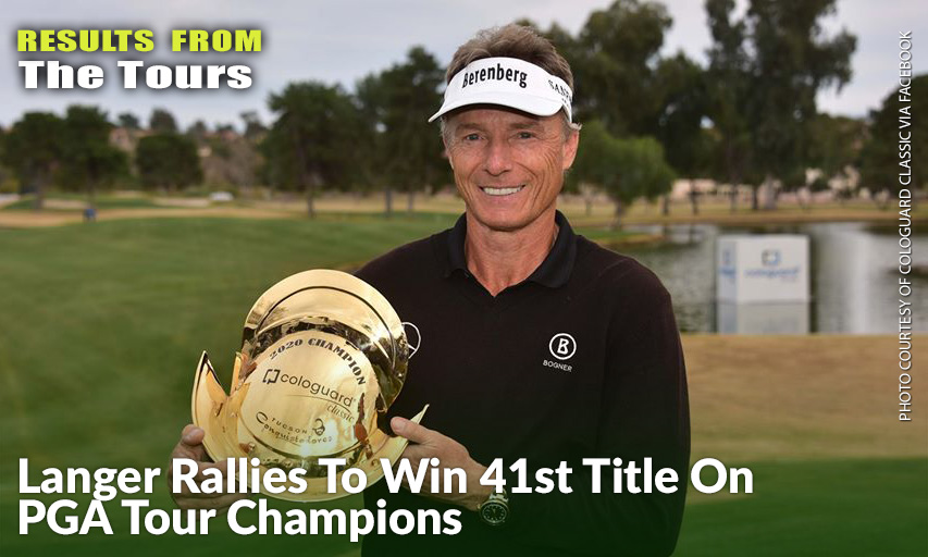 Bernhard Langer Fired A Final-Round 65 To Charge From Behind For A Win In Tucson. Bernhard Langer