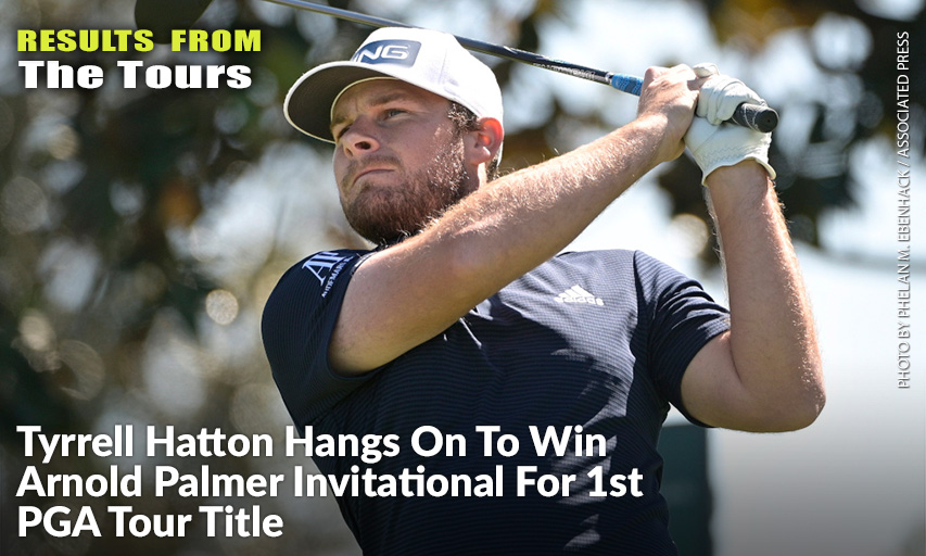 Tyrrell Hatton Watches His Tee Shot On The Second Hole During The 2020 Arnold Palmer Invitational. Tyrrell Hatton