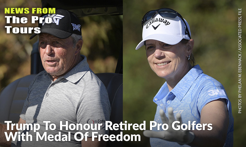 U.S. President Donald Trump Is Honouring A Pair Of Retired Pro Golfers With The Presidential Medal Of Freedom. The White House Says Annika Sörenstam And Gary Player Will Receive The Honours During A White House Ceremony On March 23, 2020. Gary Player and Annika Sörenstam