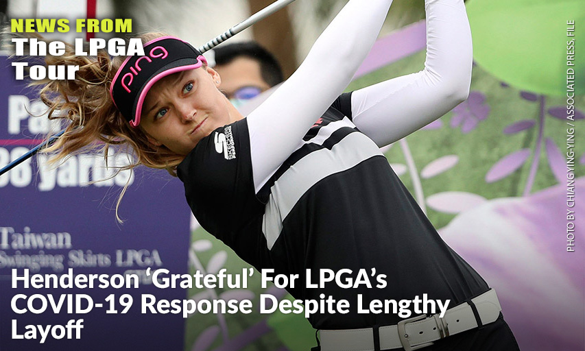 Brooke Henderson Watches Her Tee Shot On The First Hole During The First Round Of The 2019 Taiwan Swinging Skirts LPGA. Brooke Henderson