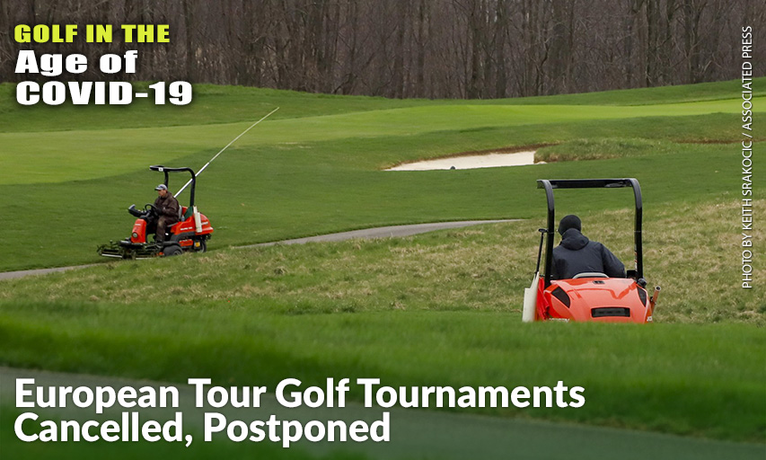 Workers At The Cranberry Highlands Golf Course Maintain The Course Despite It Being Closed Indefinitely In Efforts To Help Stop The Spread Of The Coronavirus. Cranberry Highlands Golf Course