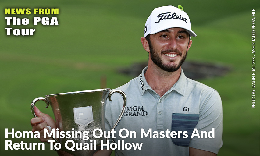 Max Homa Poses With The Trophy After Winning The 2019 Wells Fargo Championship. Homa Will Have To Wait Two Years To Defend His Title At Quail Hollow Because The Tournament Moves To Bethesda, Maryland, In 2021. Max Homa