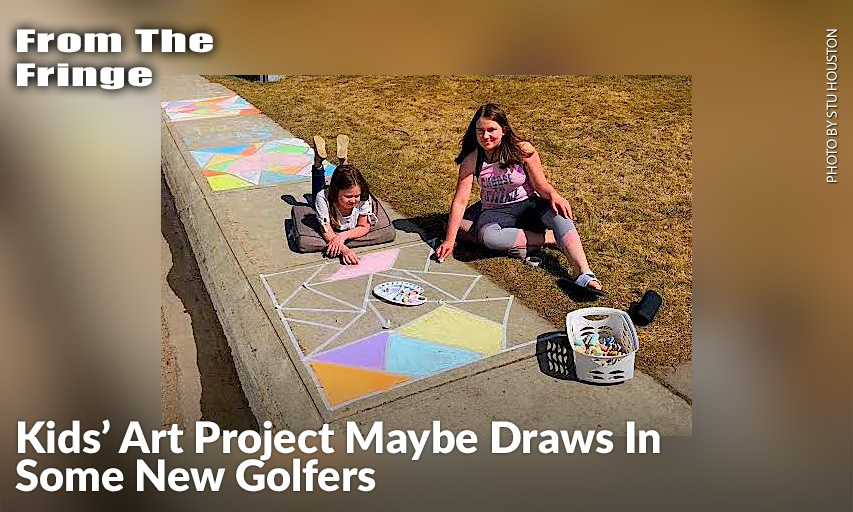 Kids In Spruce Grove, Alberta, Took To The Sidewalks With Chalk And Creative Ideas To Earn A Round Of Golf On A Local Putting Course, Thanks To An Idea Put Forth By The City's Mayor.