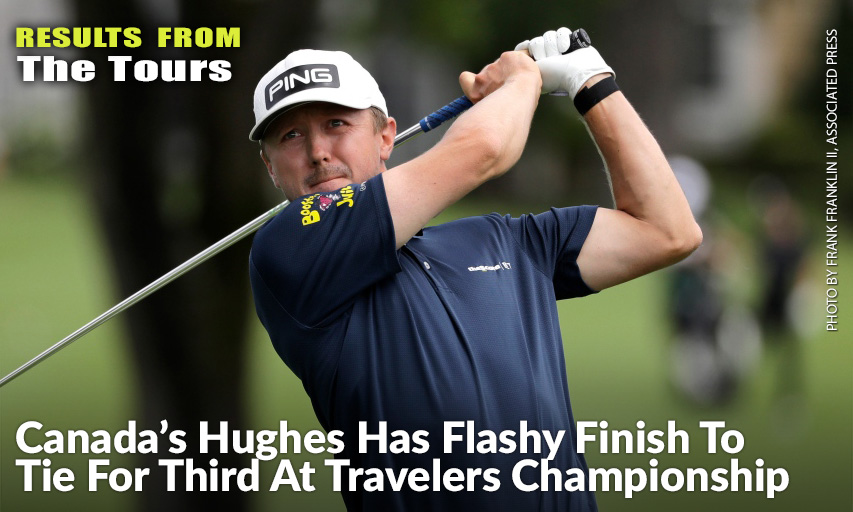Mackenzie Hughes During The First Round Of The Travelers Championship Mackenzie Hughes