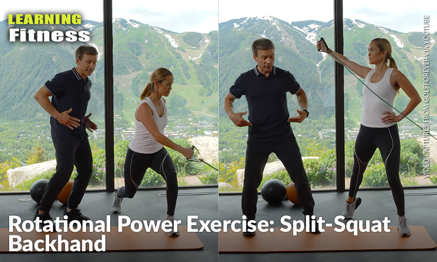 Rotational Power Exercise Split-Squat Backhand