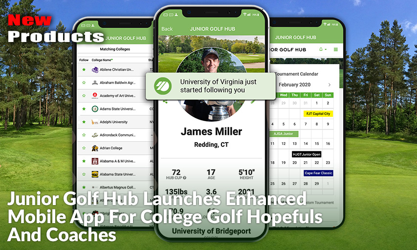 Nearly 10,000 Athletes, 875 College Programs Utilize App. Junior Golf Hub Mobile App