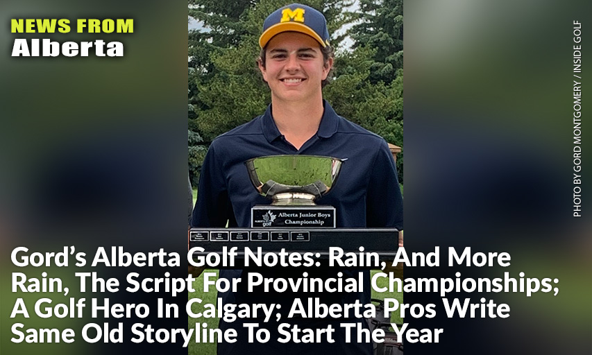 Hunter Thomson, 16, Of The Glencoe GG&CC in Calgary, Was All Smiles After Posting An 8 Shot Win In The 2020 Alberta Golf U19 Championships, Played At The Links At Spruce Grove. On The Girls Side, Fellow Club Member Annabelle Ackroyd Carded a 6 Under Over 53 Holes To Win. The Event Was Shortened By One Hole Due to Heavy.