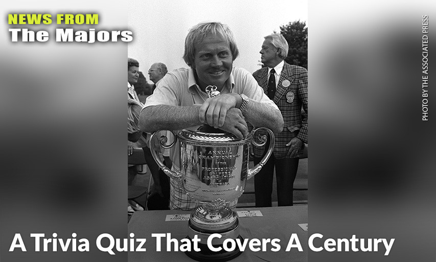 Five PGA Championship Triumphs In 1963, 1971, 1973, 1975, and 1980. A Smiling Jack Nicklaus Rests His Arms On The PGA Championship Trophy Following His Two-Stroke Win In 1975. Jack Nicklaus