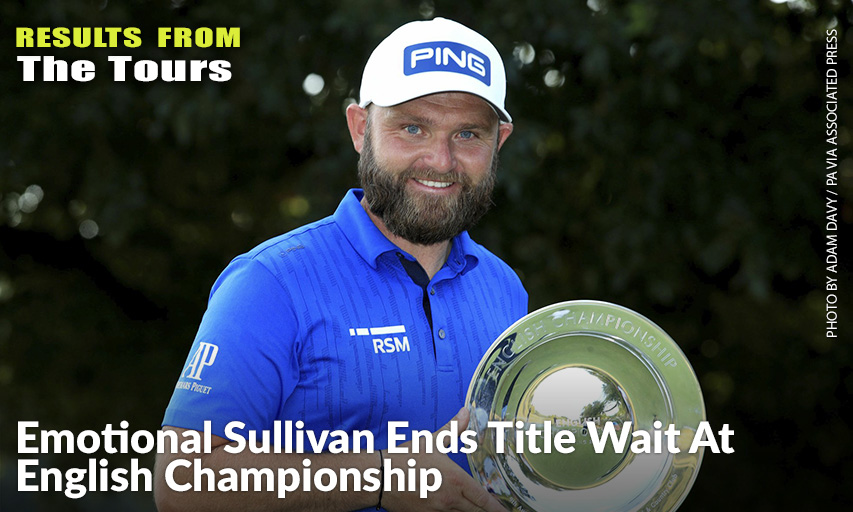England's Andy Sullivan Celebrates Winning The English Championship After A Near Five-Year Wait For His Fourth European Tour Title. Andy Sullivan