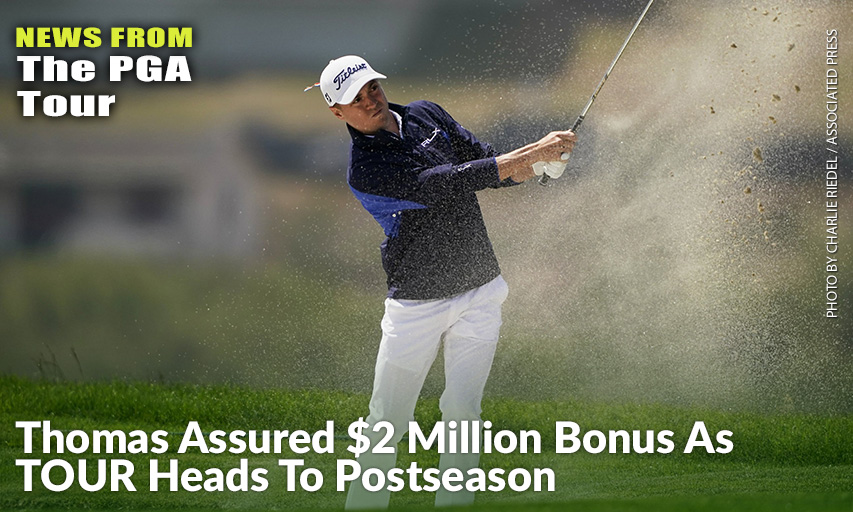 Justin Thomas Hits From The Bunker On The 16th Hole During The Third Round Of The 2020 PGA Championship. Justin Thomas