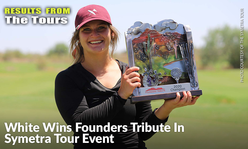 2020 Founders Tribute Champion Sarah White Holds The Trophy After Winning The Founders Tribute. Sarah White