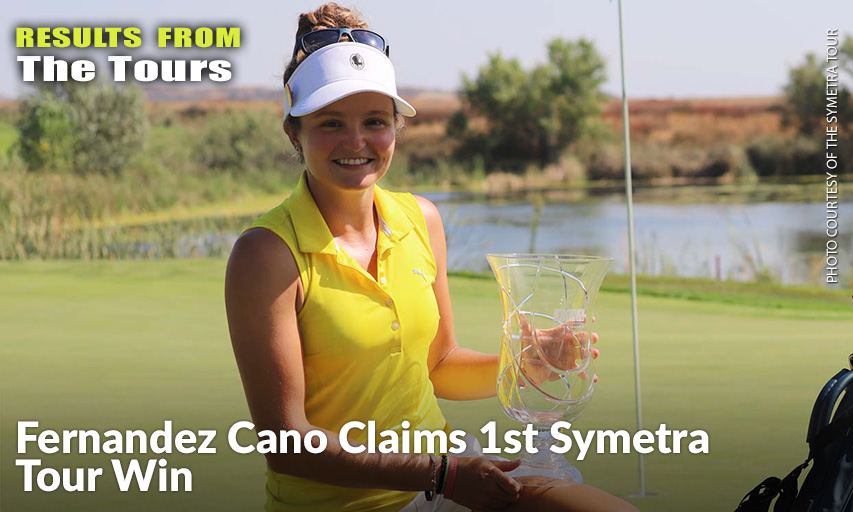 Fatima Fernandez Cano With Her Bag And IOA Championship Trophy. Fatima Fernandez Cano