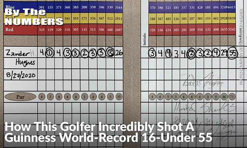Alexander Hughes‘ Scorecard At South Lakes Golf Course In Jenks, Oklahoma.