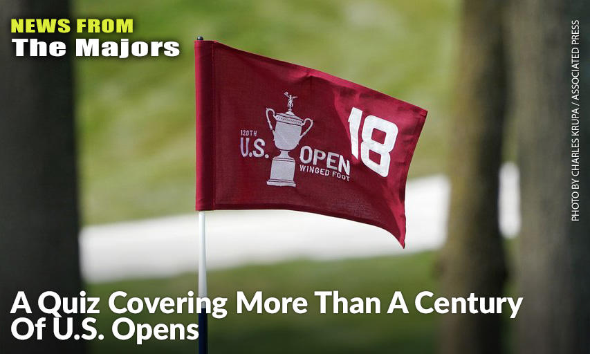The Pin Flag For The 18th Green Flutters In The Afternoon Breeze During A Practice Round Before The 2020 U.S. Open Championship.